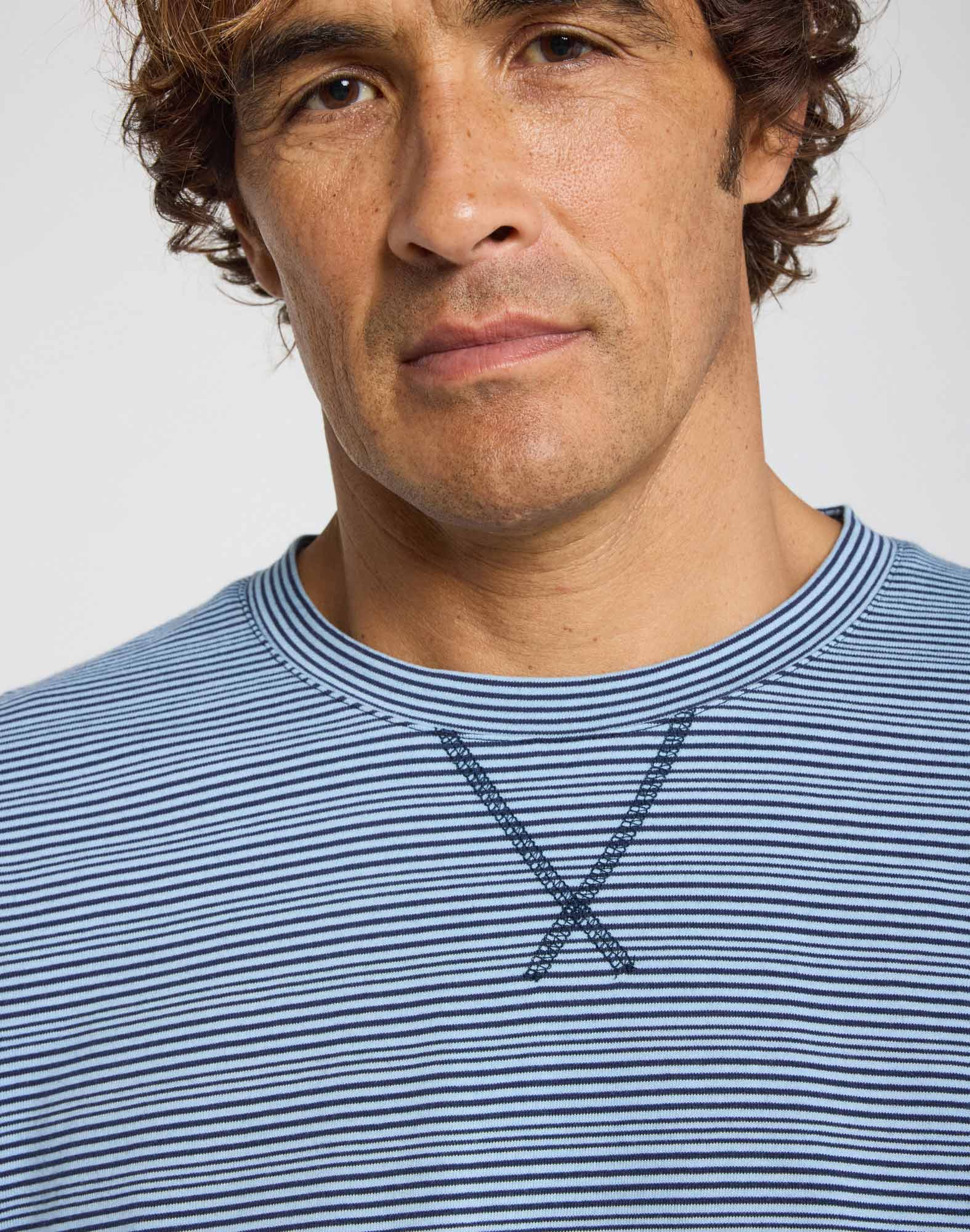 tshirt manches longues bluestripe PULLIN en coton