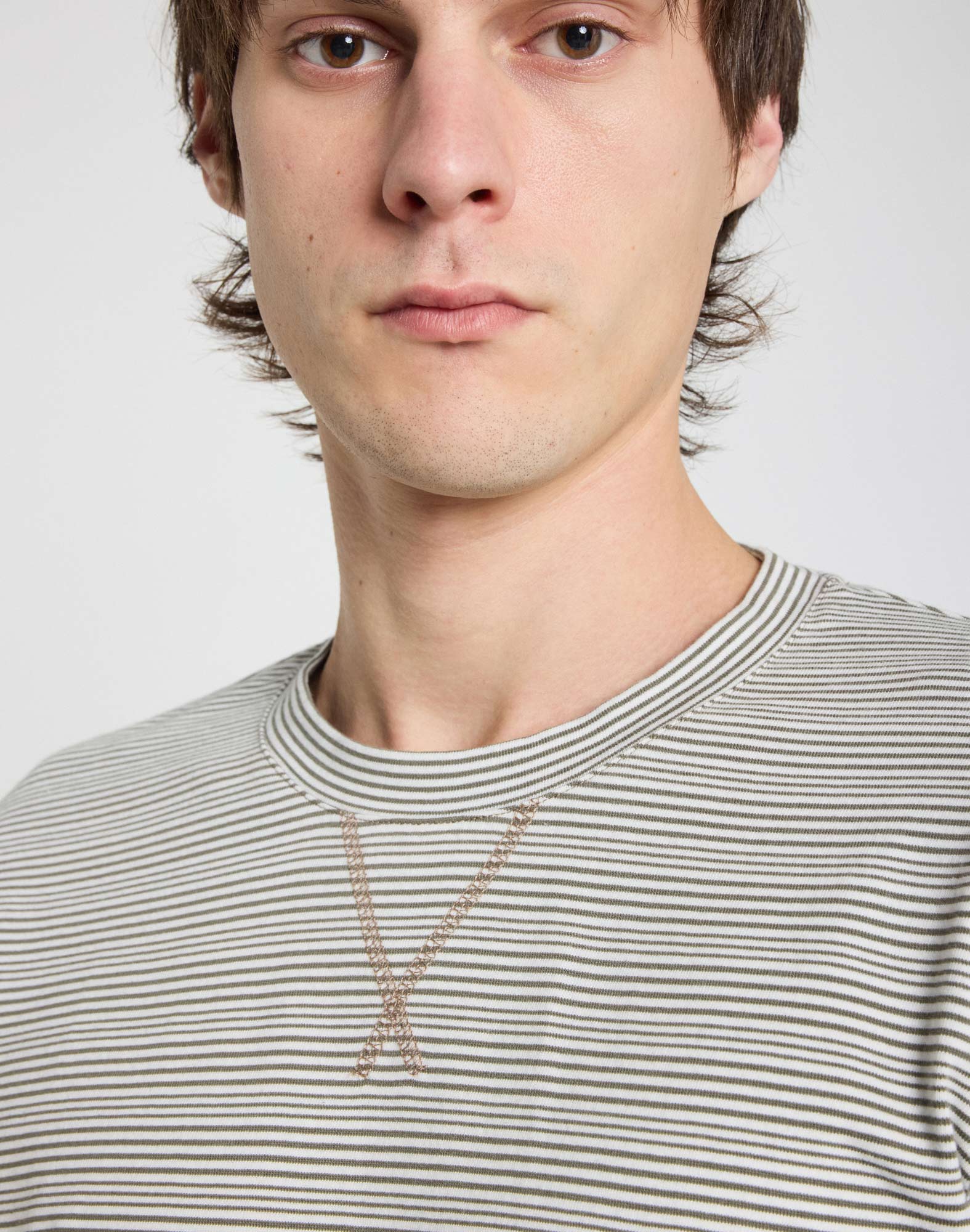 tshirt manches longues creamstripe PULLIN en coton