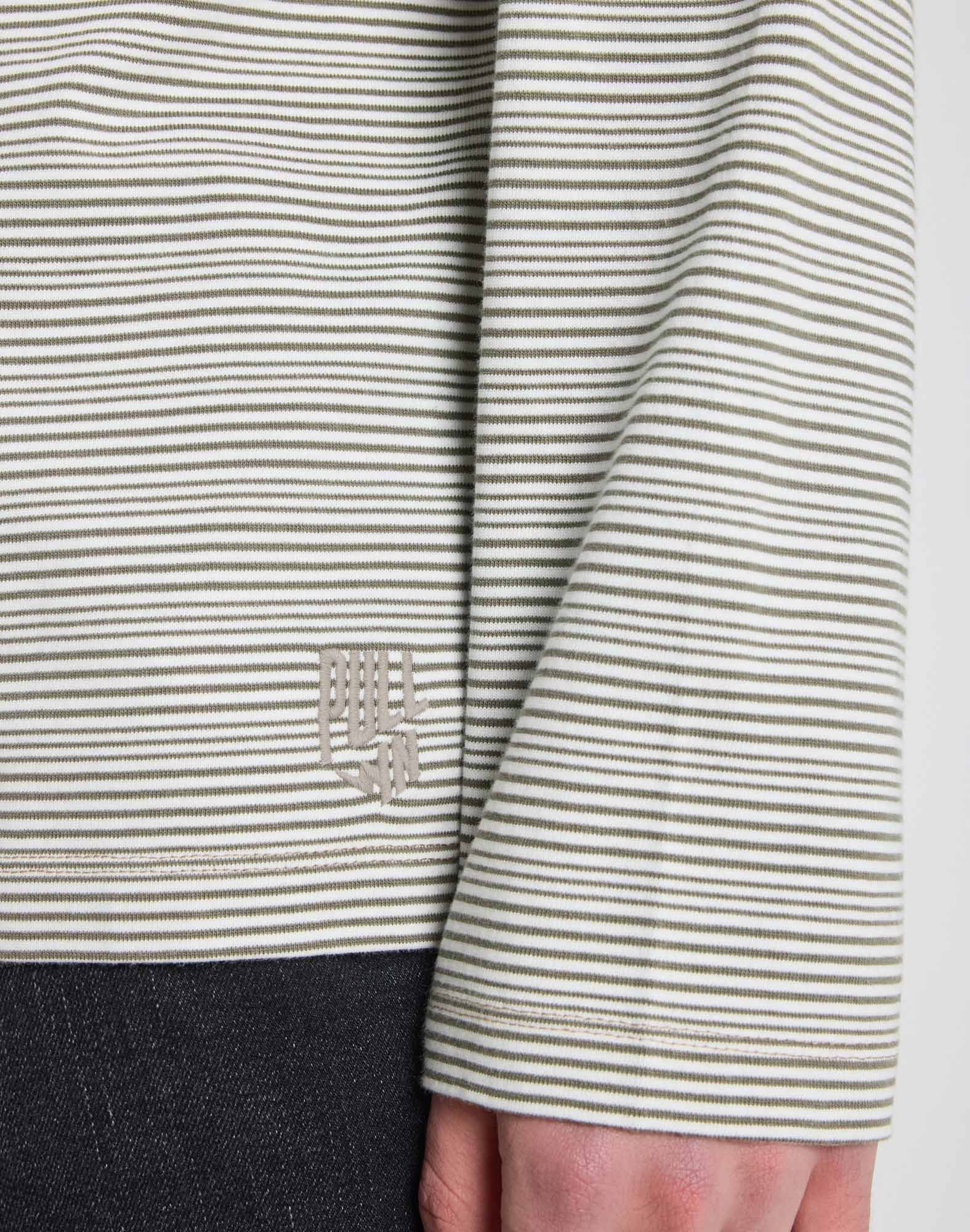 tshirt manches longues creamstripe PULLIN en coton