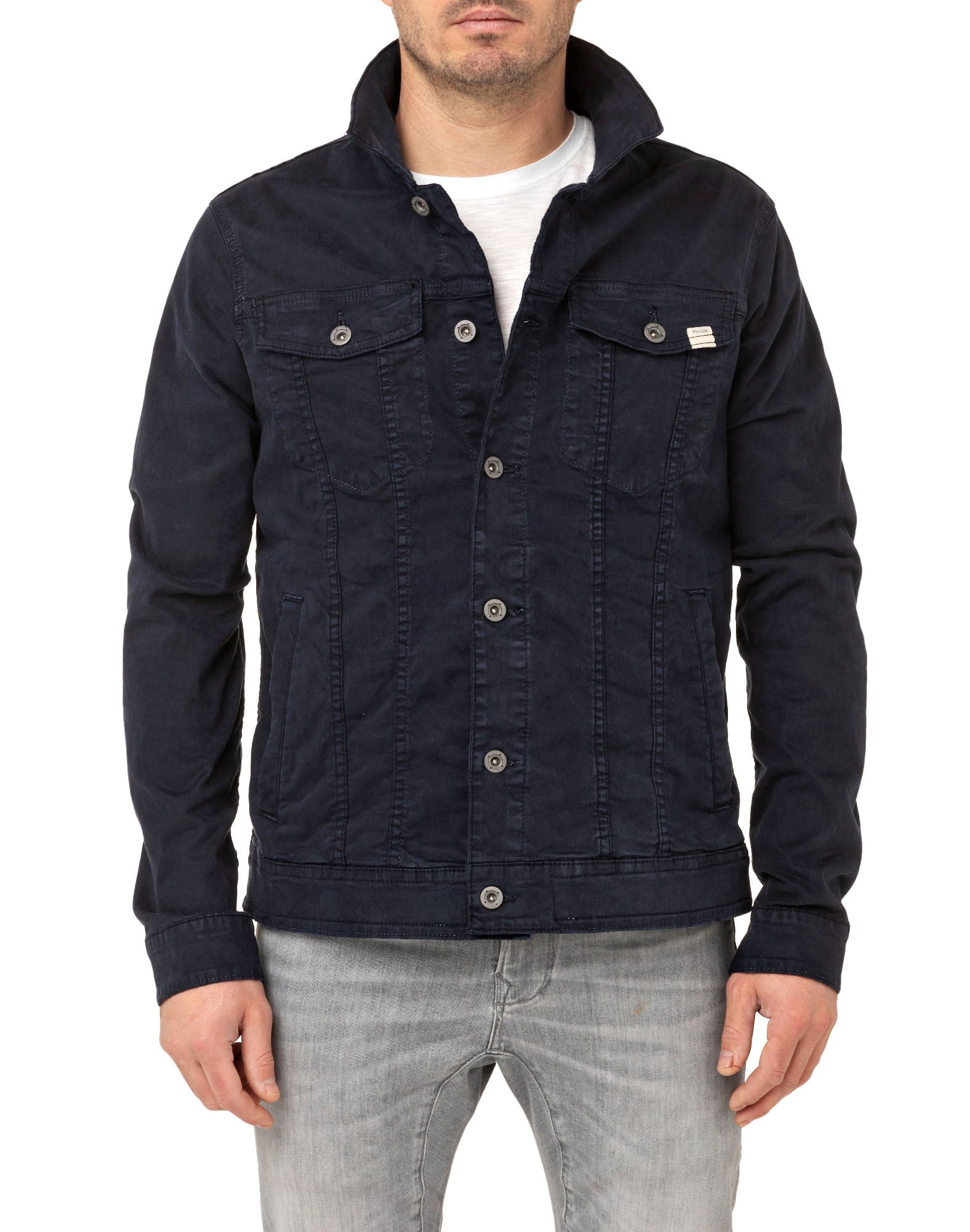 veste homme navy PULLIN en coton