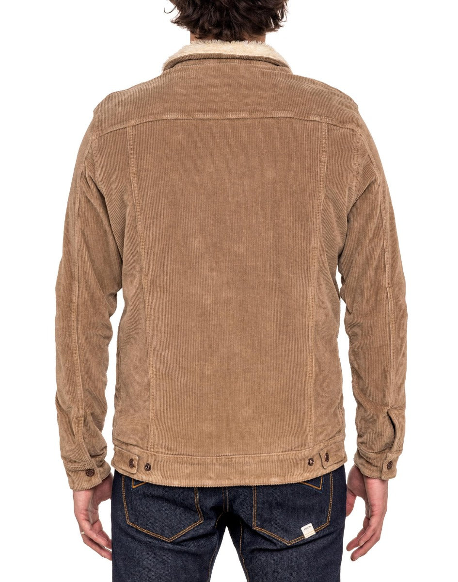 veste sherpa corduroy beige PULLIN en coton