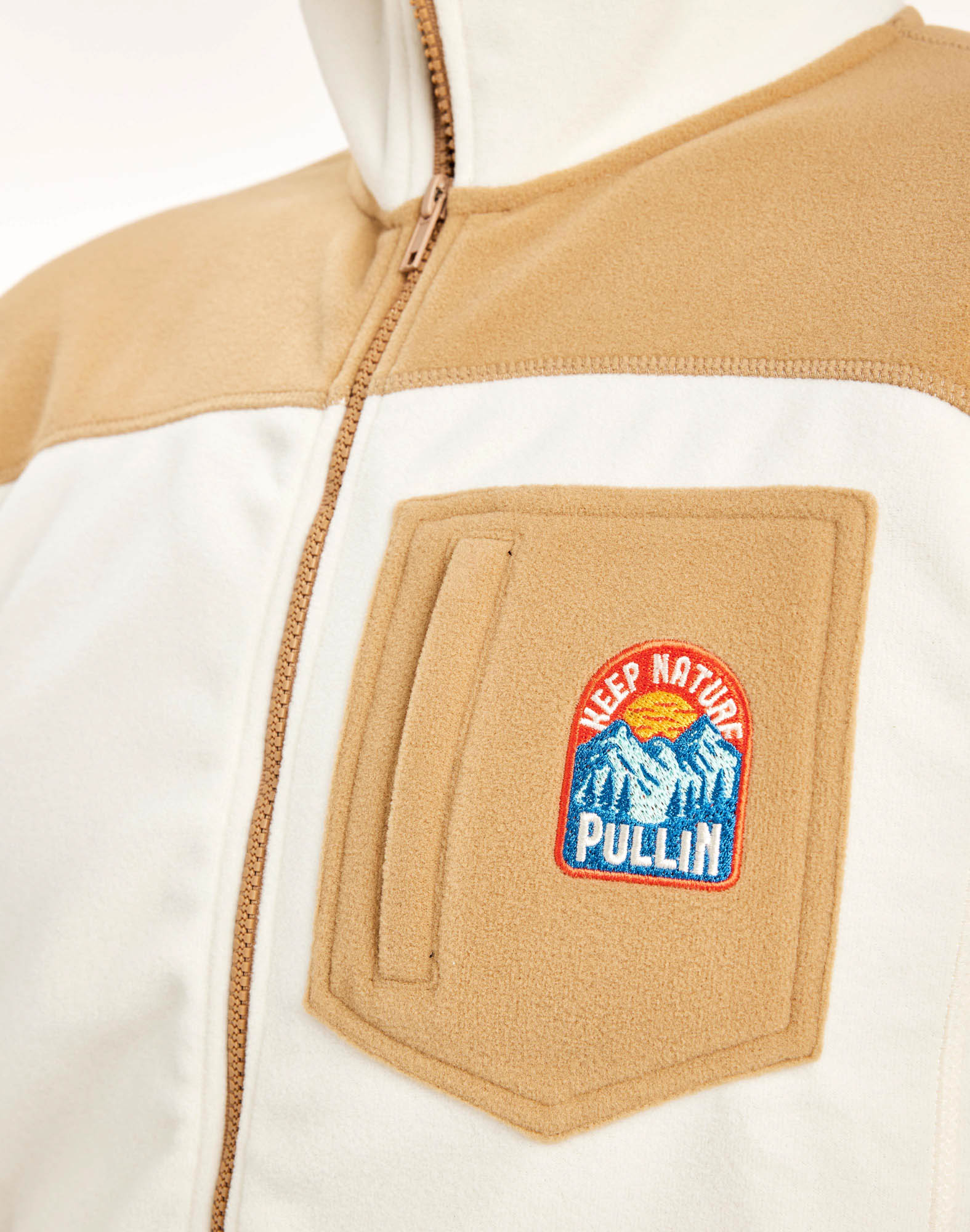 veste polaire bronze PULLIN en polyester