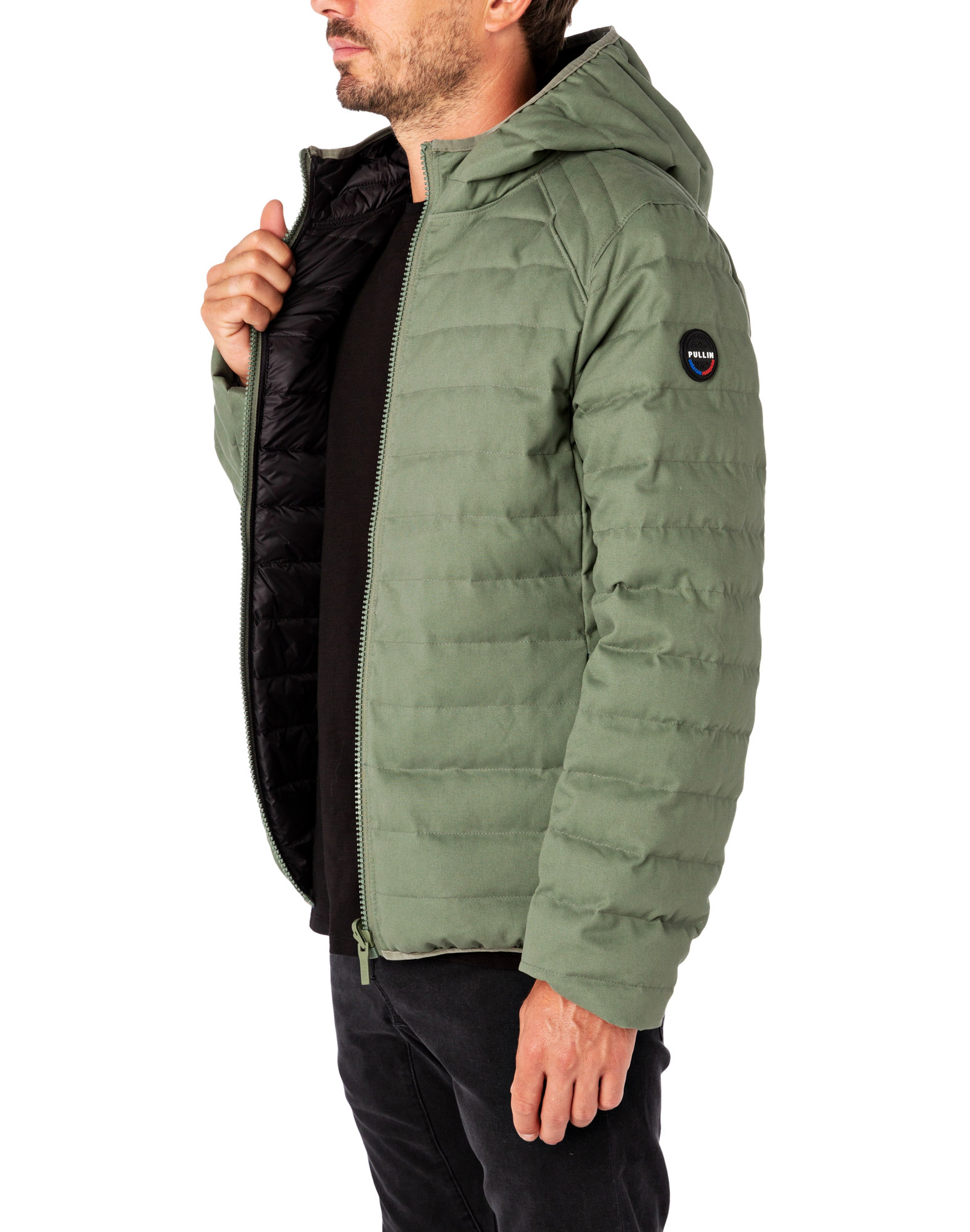 Men's feather jacket with hood FIGHTCLUB