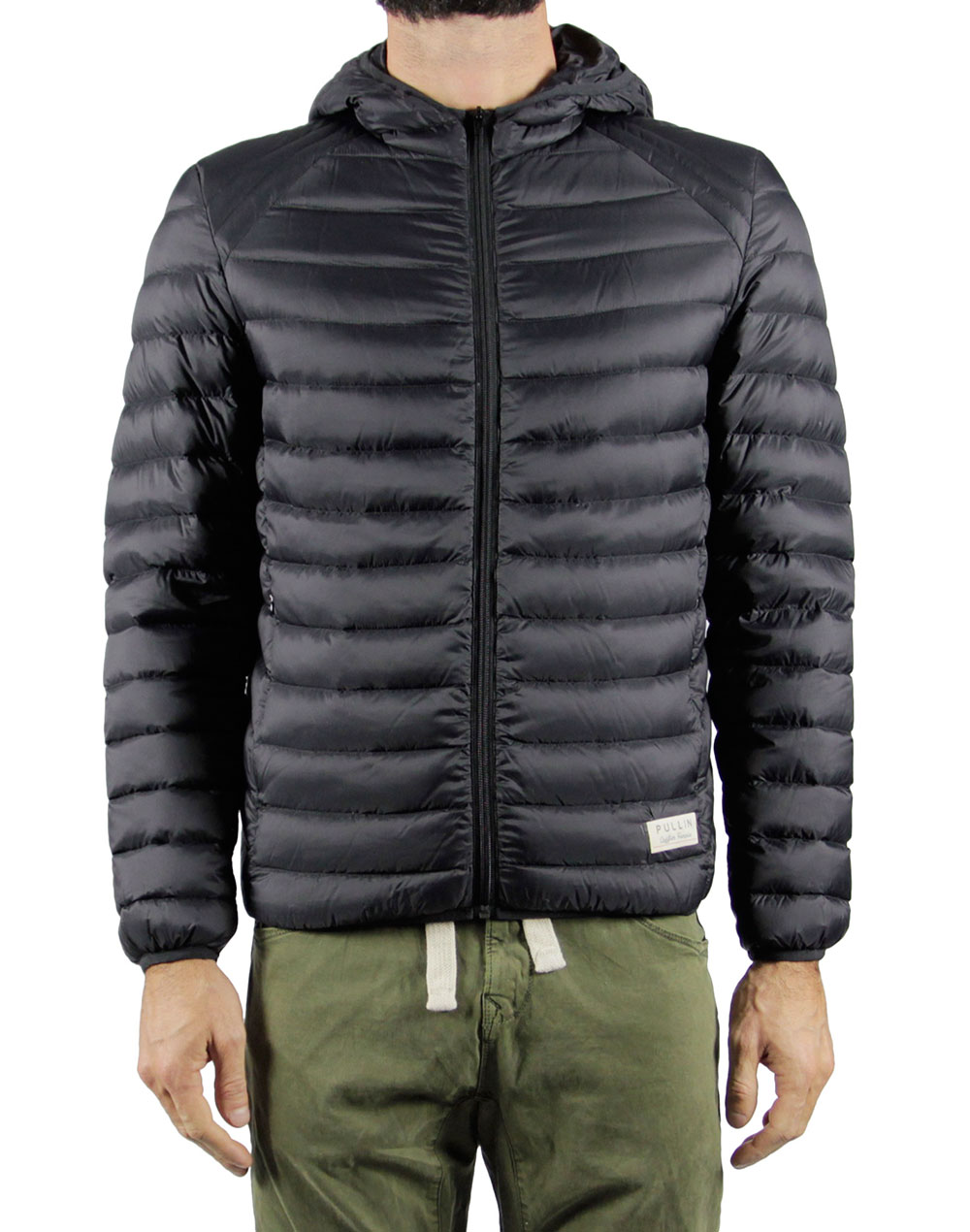 Men's feather jacket with hood LEAP