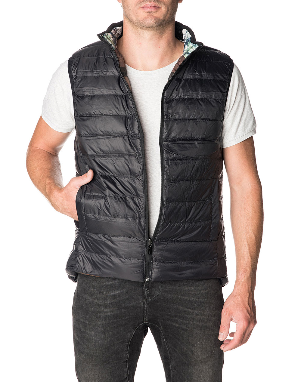 Men's feather jacket without sleeves BULLIT