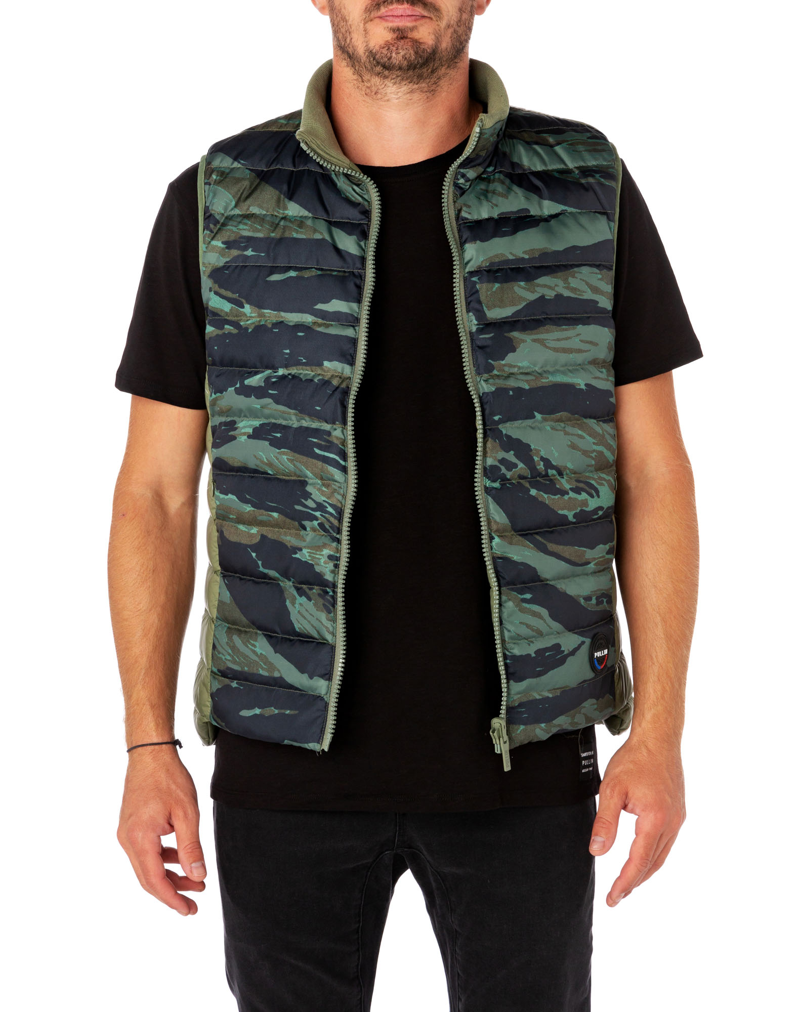 Men's feather jacket without sleeves TIGERCAMO