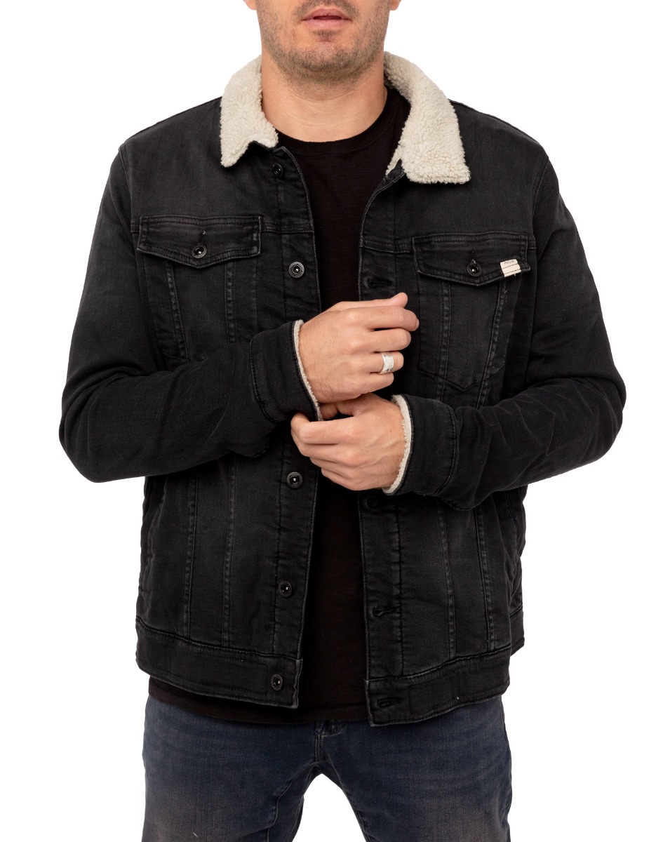 Black Corduroy Faux Fur Lined Sherpa Jacket Buy Fur Jacket